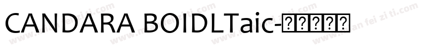 CANDARA BOIDLTaic字体转换